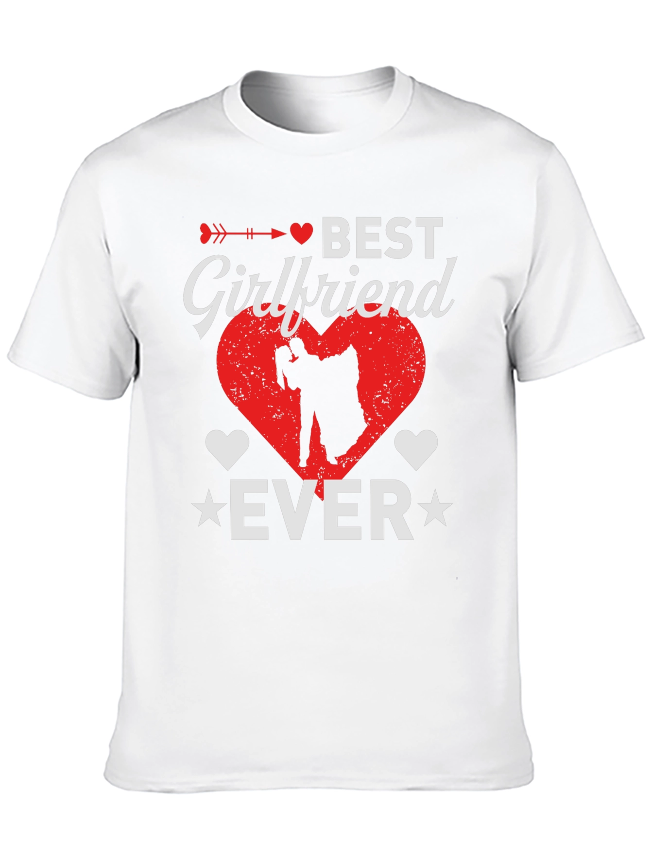 Best Girlfriend Ever Graphic T-Shirt - Heart Design