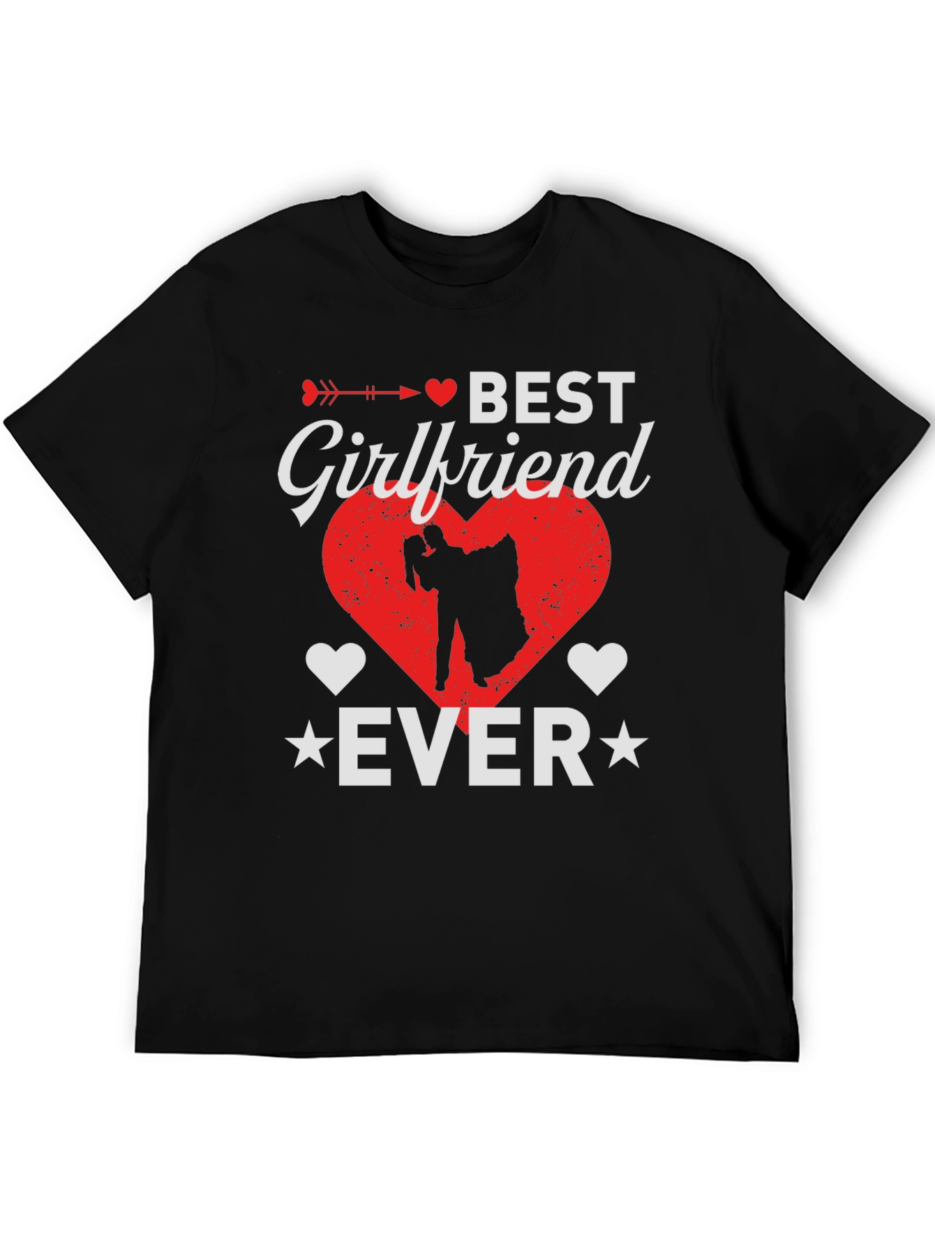 Best Girlfriend Ever Graphic T-Shirt - Heart Design