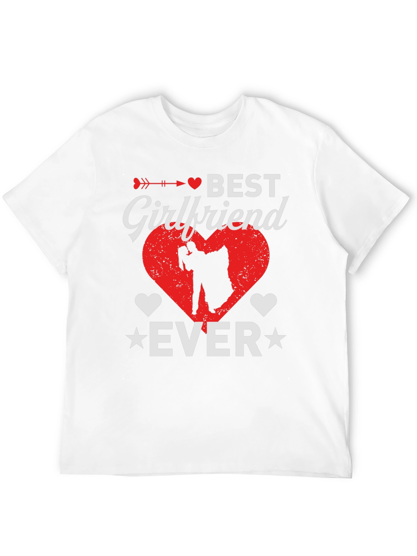 Best Girlfriend Ever Graphic T-Shirt - Heart Design