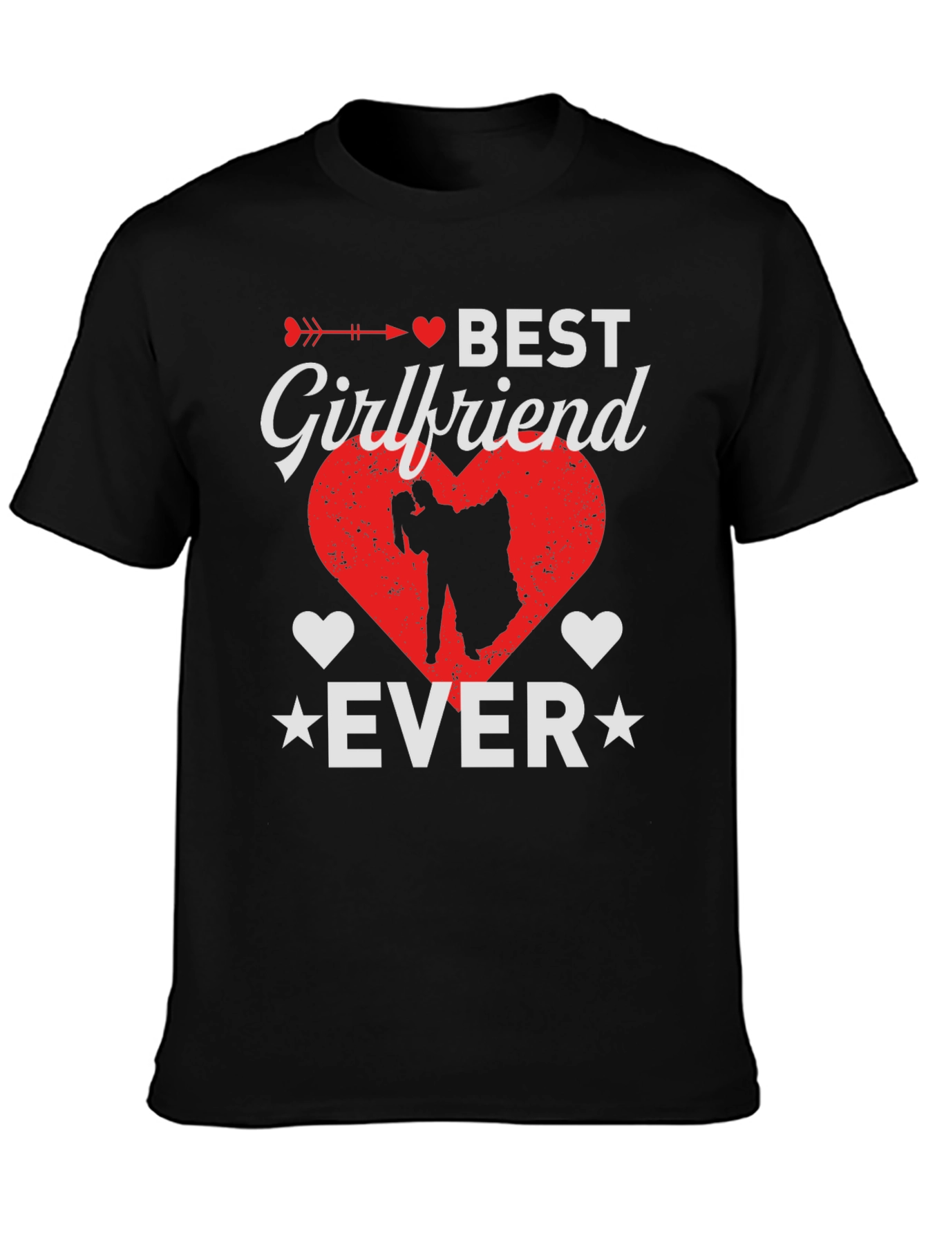 Best Girlfriend Ever Graphic T-Shirt - Heart Design