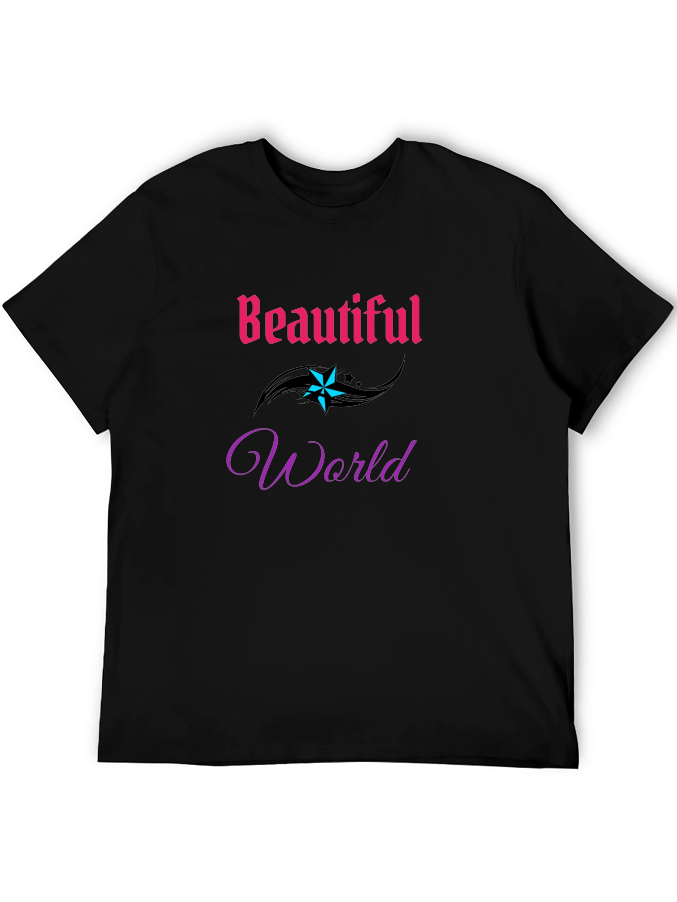 Beautiful World Graphic Tee - Stylish Comfort