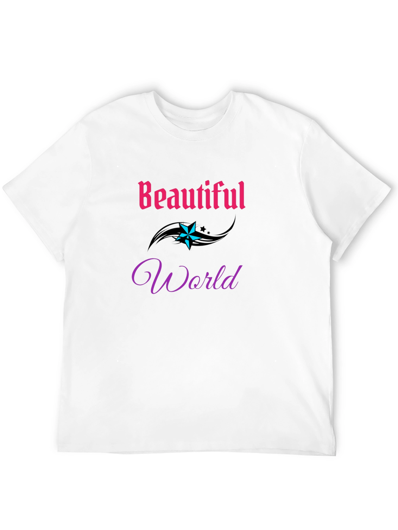 Beautiful World Graphic Tee - Stylish Comfort