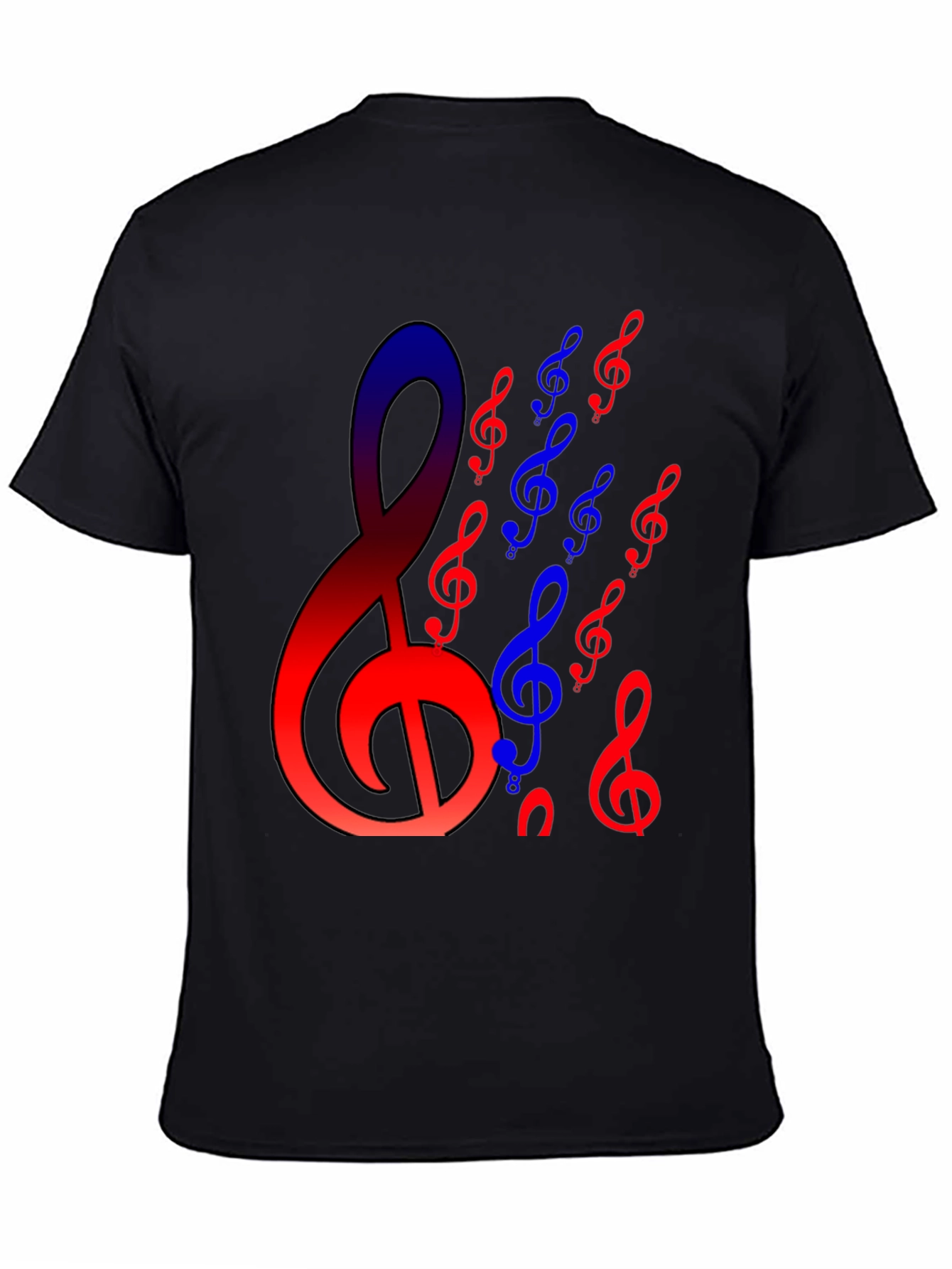 Musical Clef Graphic Tee - Black