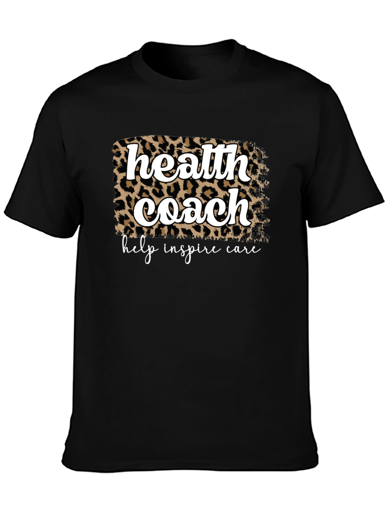 Health Coach Leopard Print Graphic T-Shirt