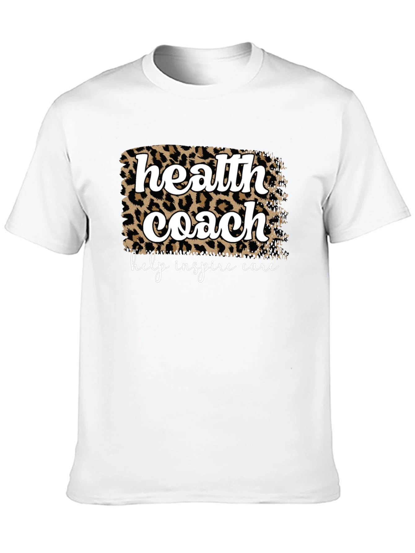 Health Coach Leopard Print Graphic T-Shirt