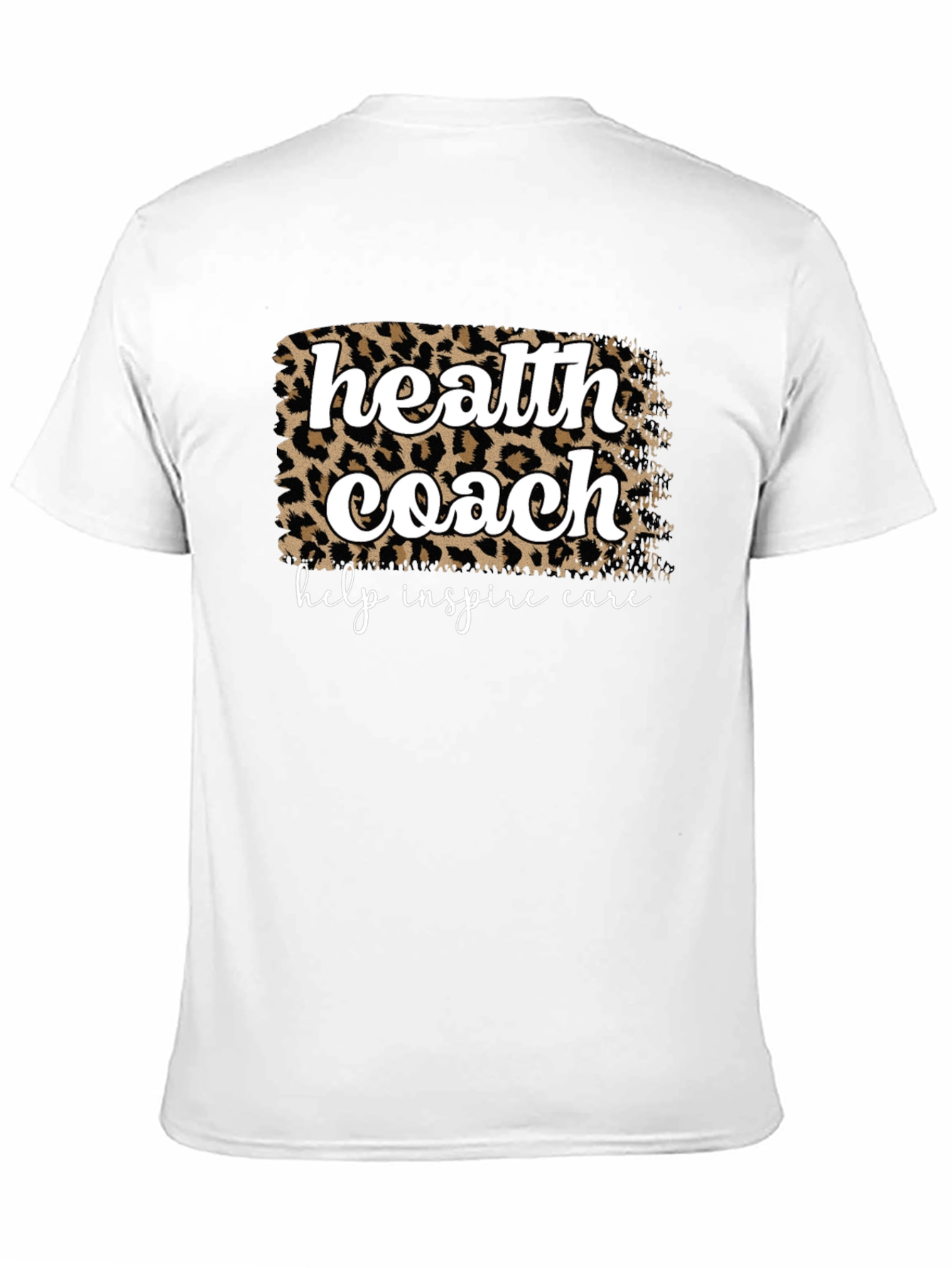 Health Coach Leopard Print Graphic T-Shirt