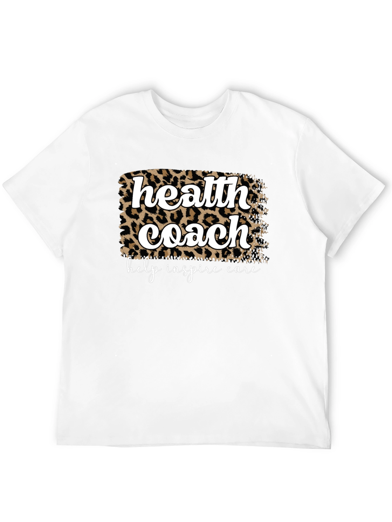 Health Coach Leopard Print Graphic T-Shirt