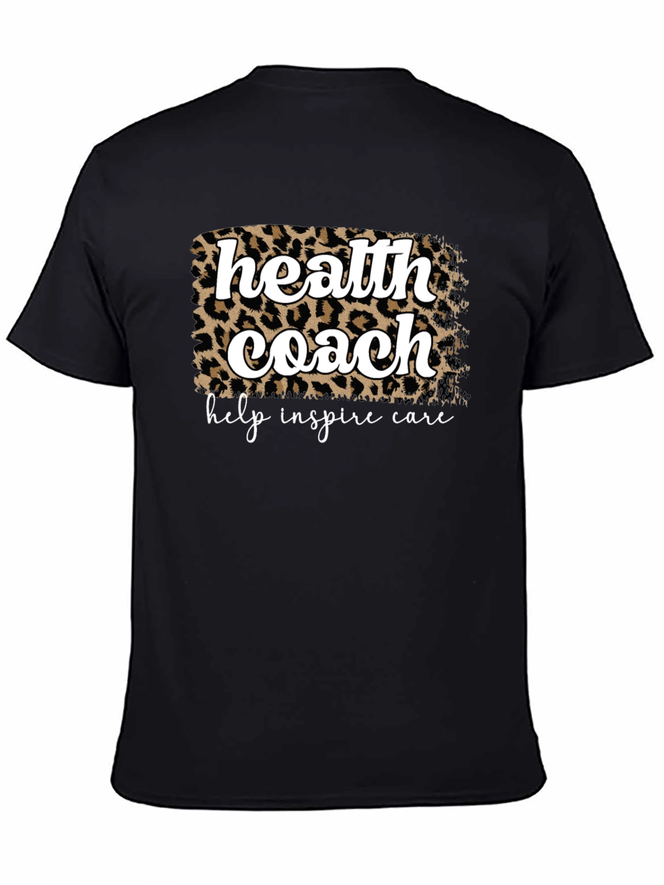 Health Coach Leopard Print Graphic T-Shirt