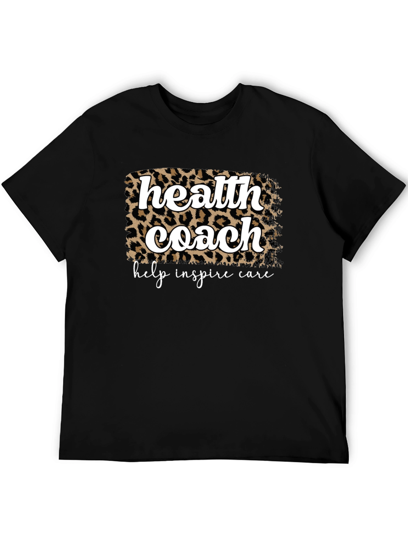 Health Coach Leopard Print Graphic T-Shirt