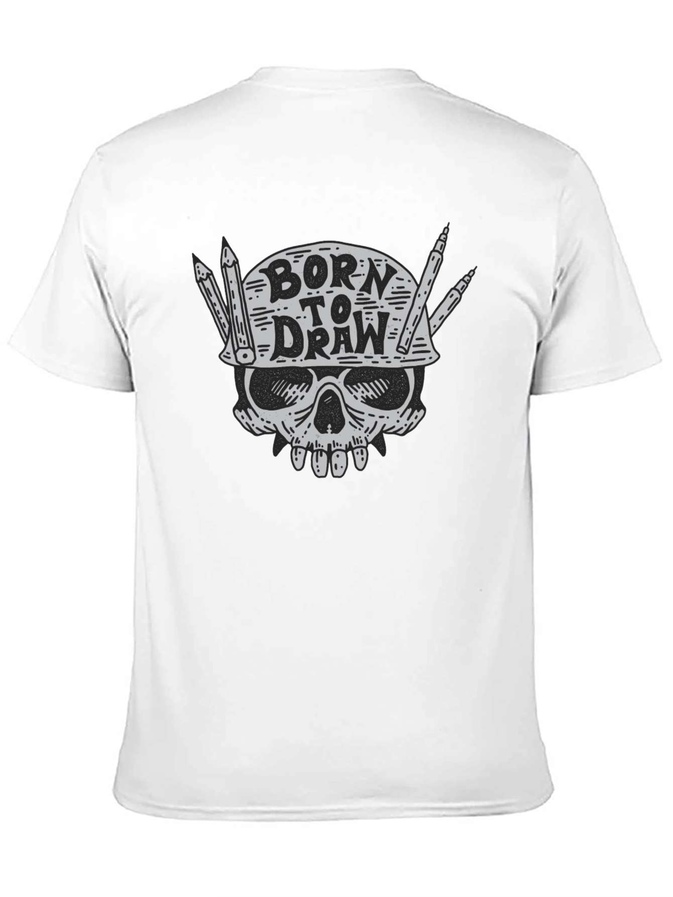 Born to Draw T-Shirt: Skull Graphic Tee