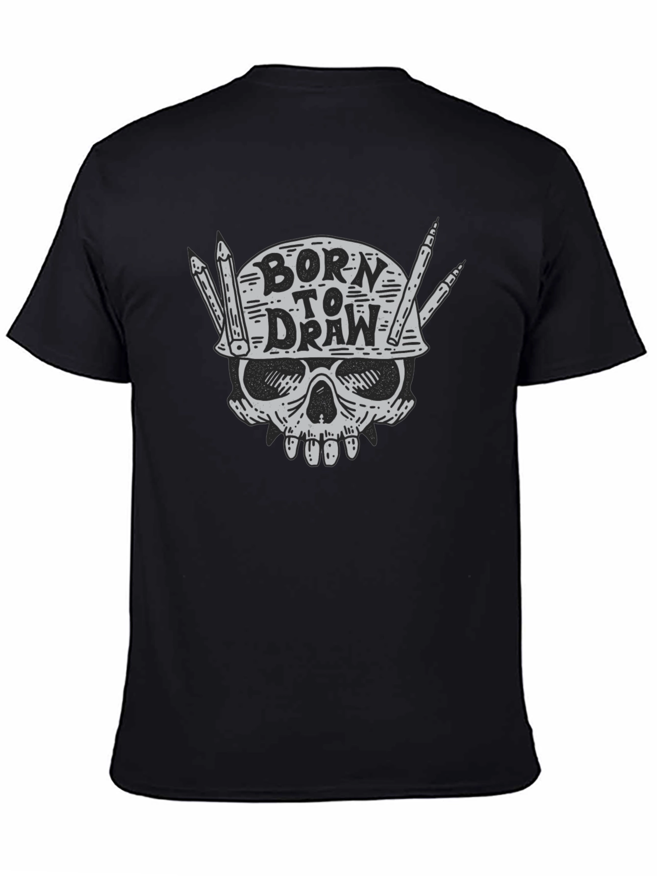 Born to Draw T-Shirt: Skull Graphic Tee