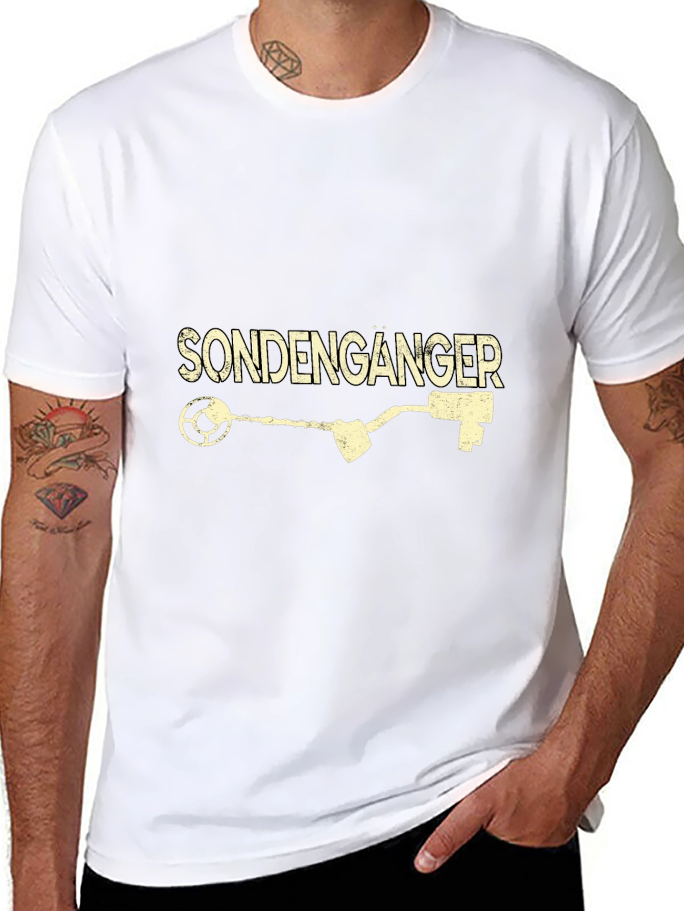 Metal Detecting Sondegaenger Black T-Shirt