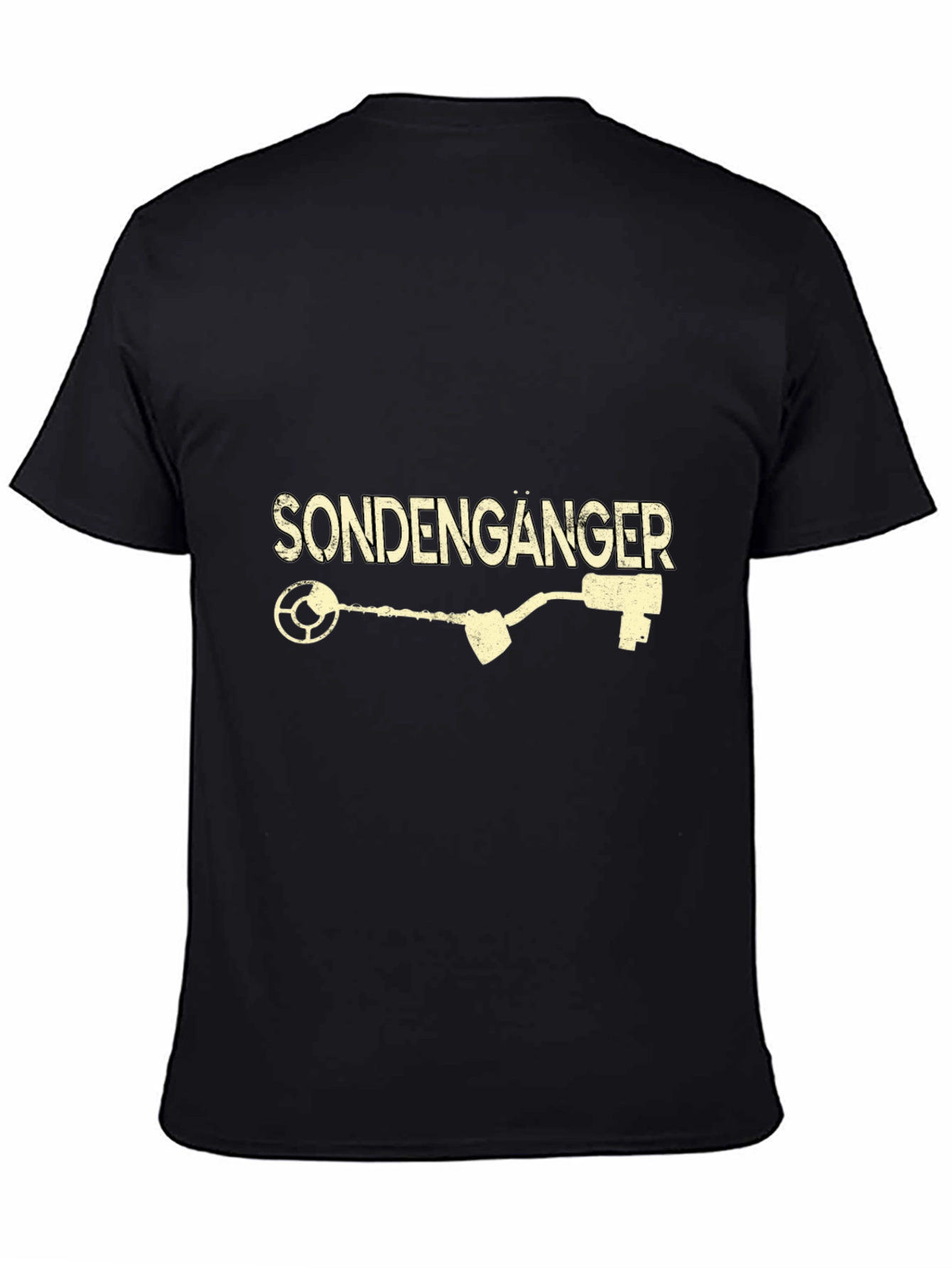Metal Detecting Sondegaenger Black T-Shirt