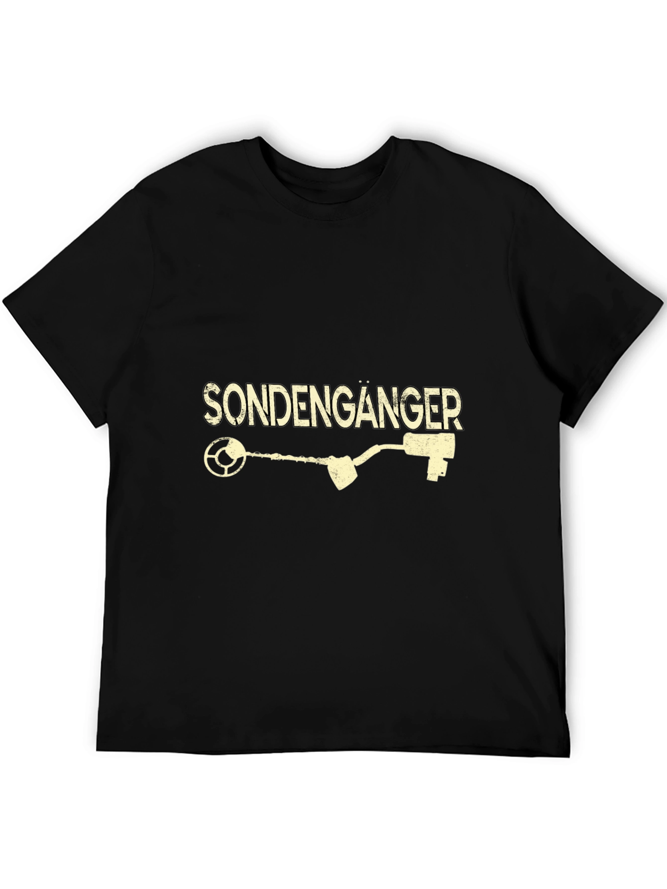 Metal Detecting Sondegaenger Black T-Shirt