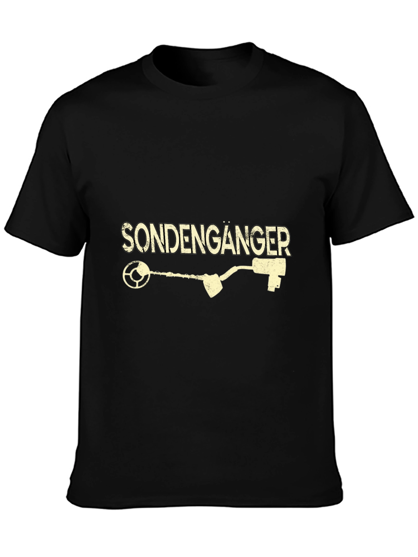 Metal Detecting Sondegaenger Black T-Shirt
