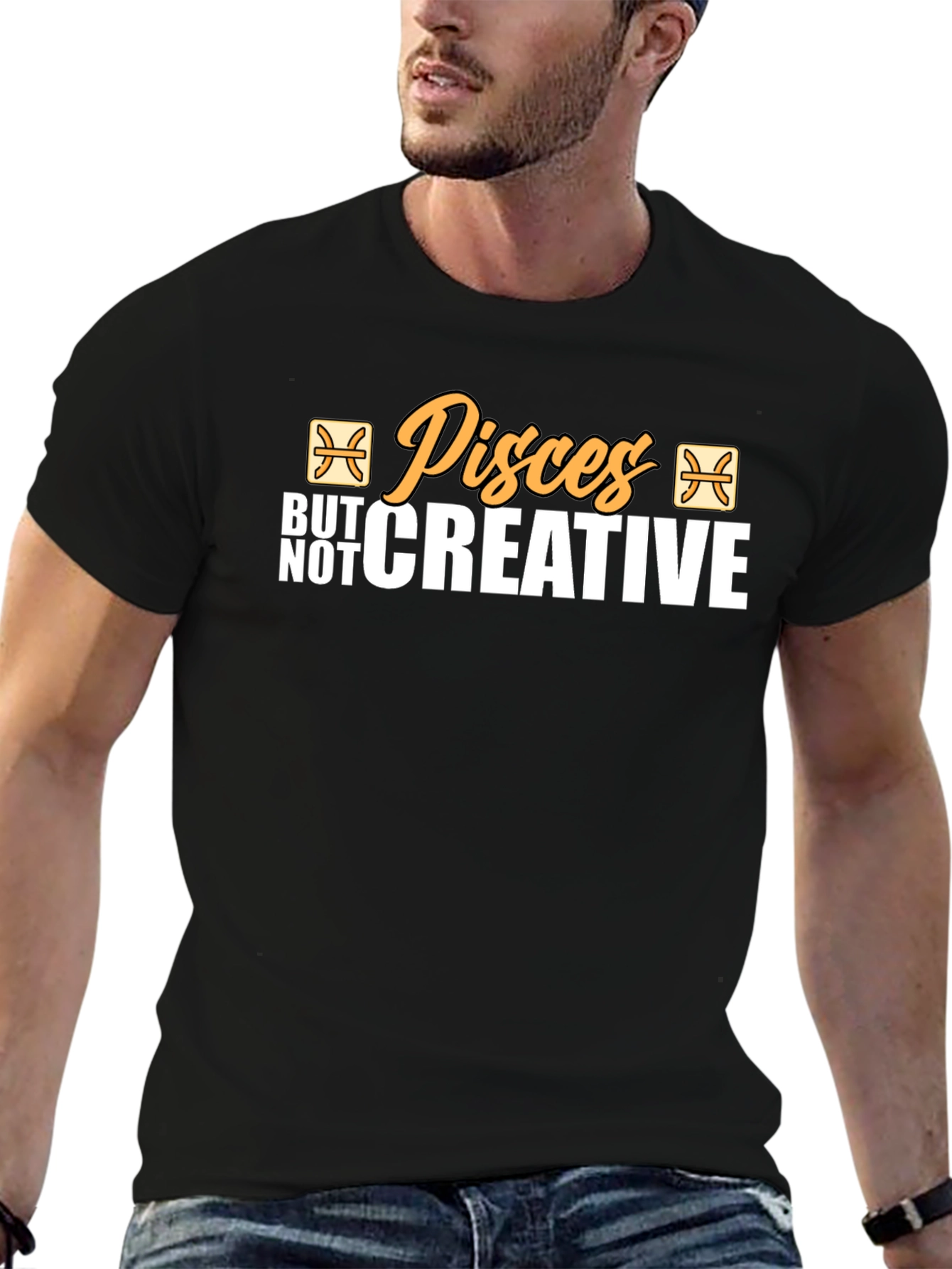 Pisces But Not Creative Black T-Shirt