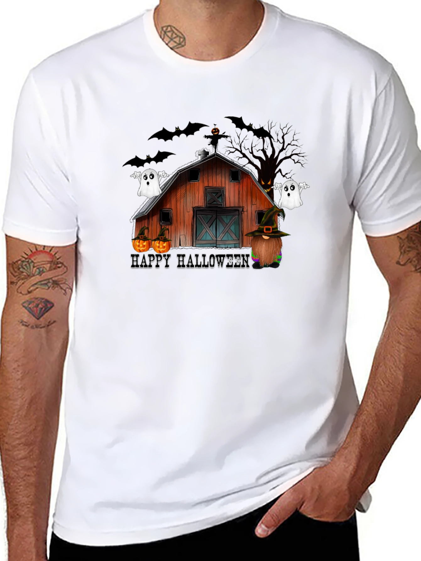 Halloween Barn Graphic Tee