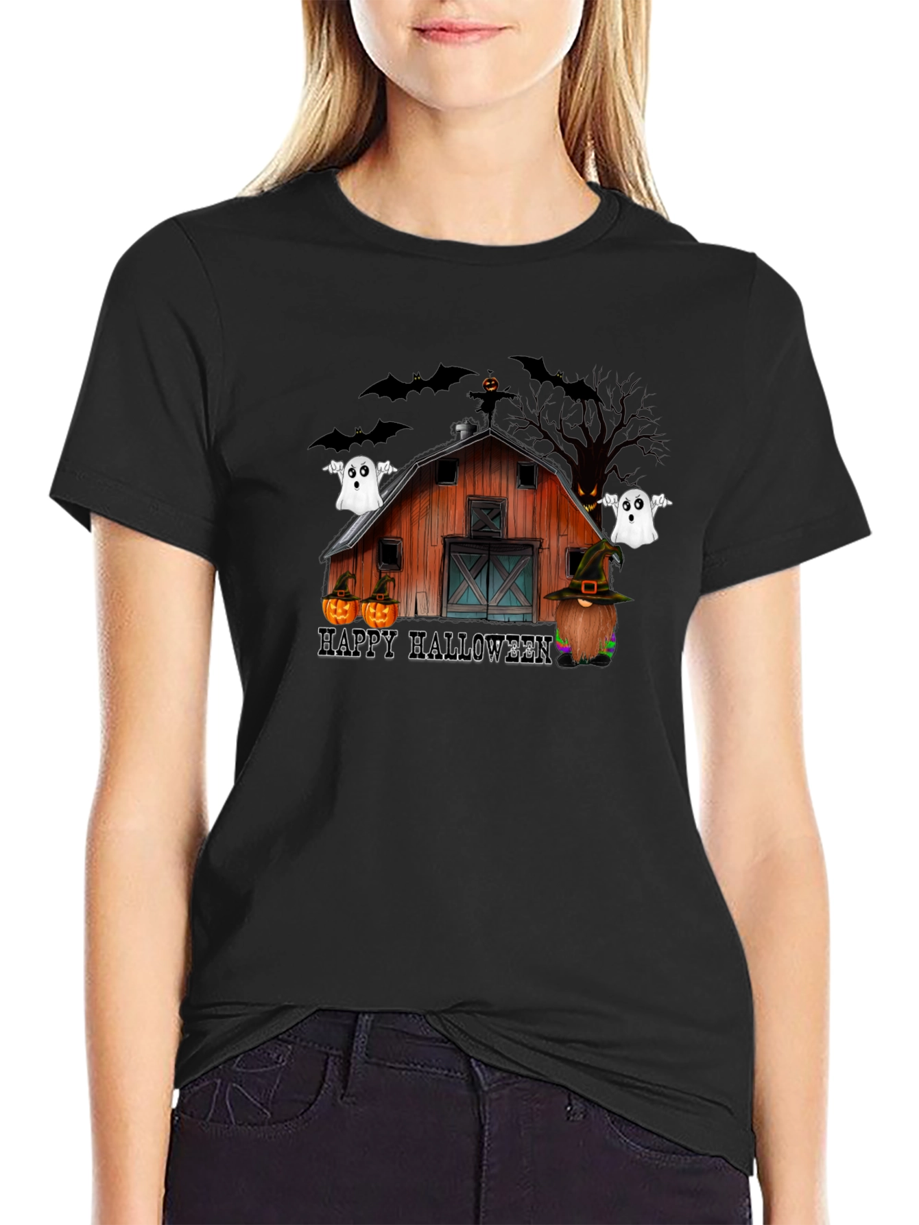 Halloween Barn Graphic Tee
