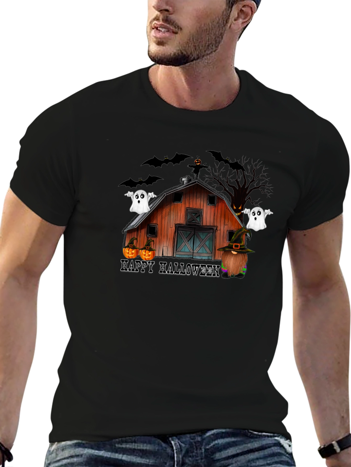 Halloween Barn Graphic Tee