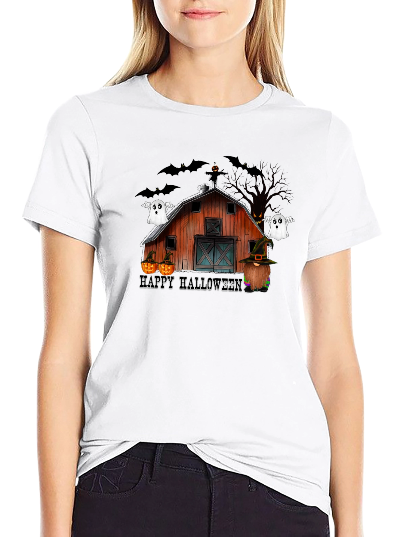 Halloween Barn Graphic Tee