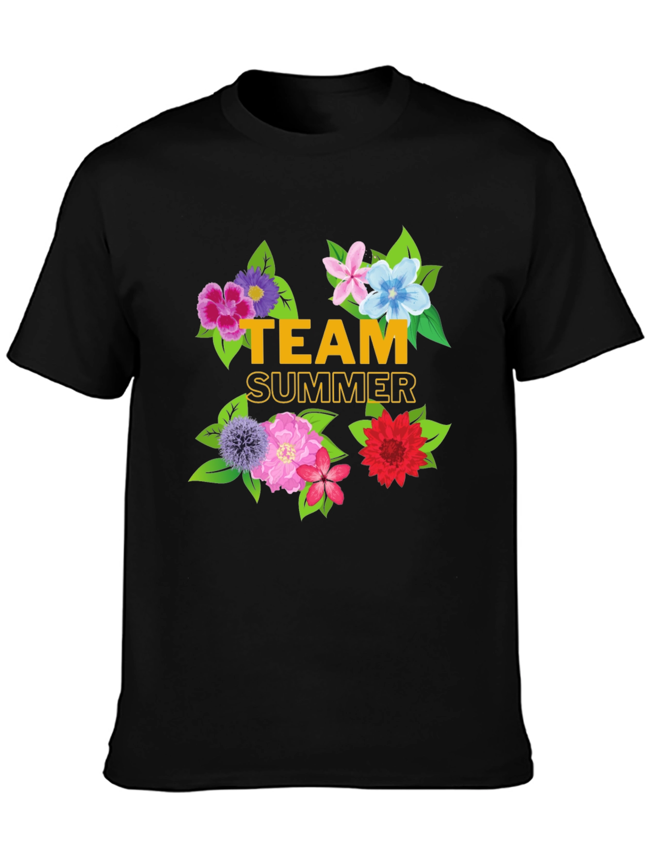Team Summer Floral Graphic T-Shirt