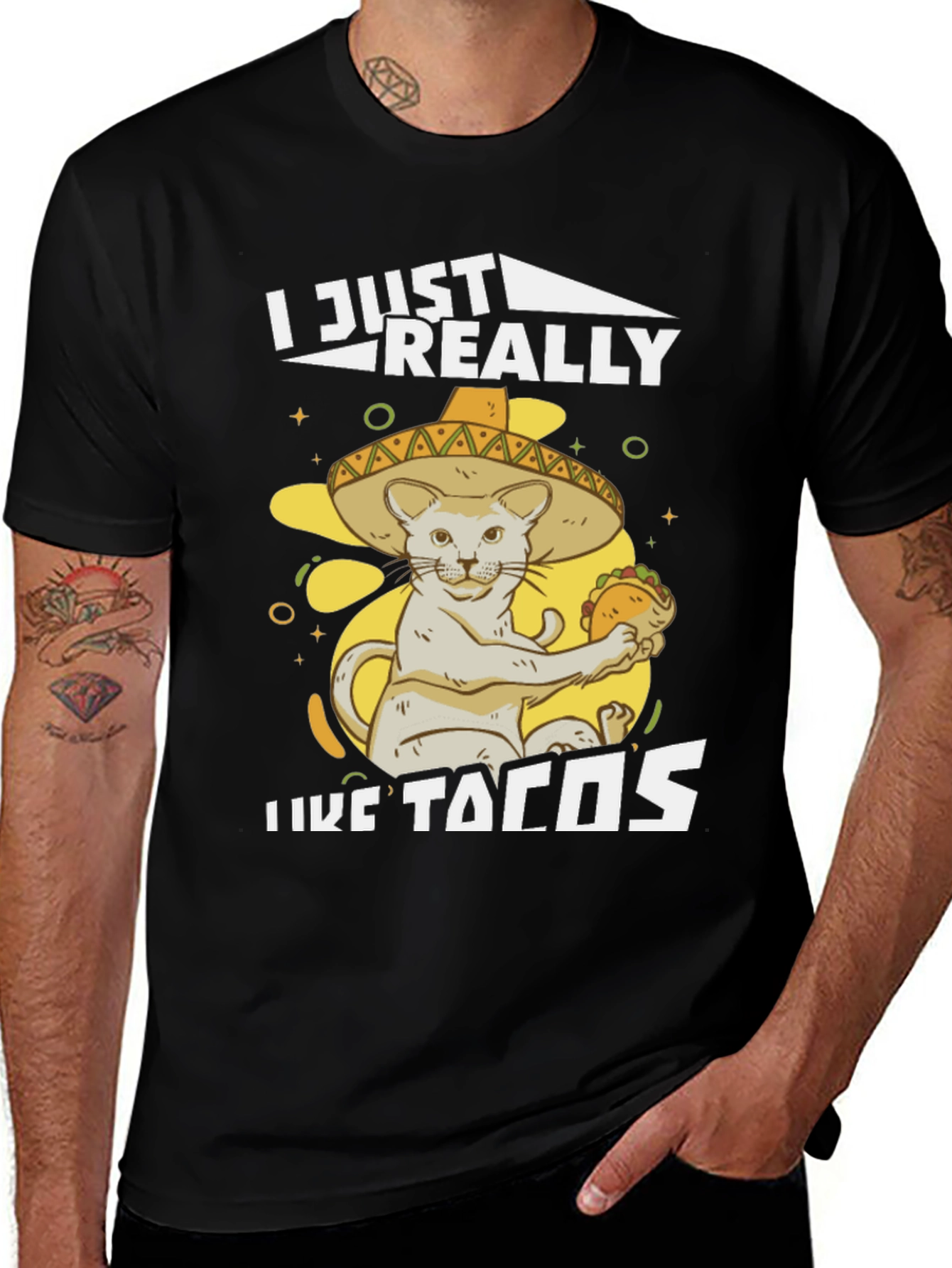 I Just Really Like Tacos Cat T-Shirt