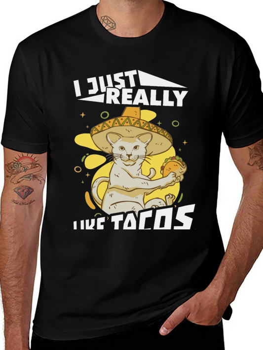 I Just Really Like Tacos Cat T-Shirt