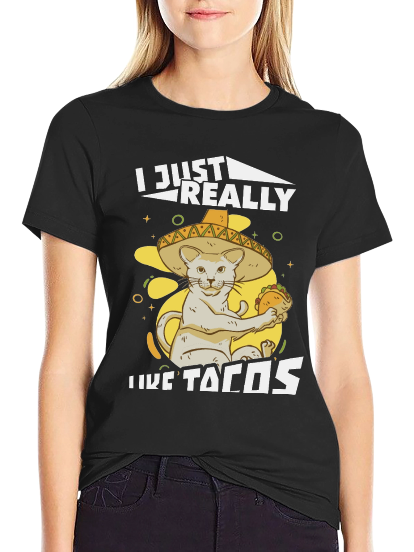 I Just Really Like Tacos Cat T-Shirt