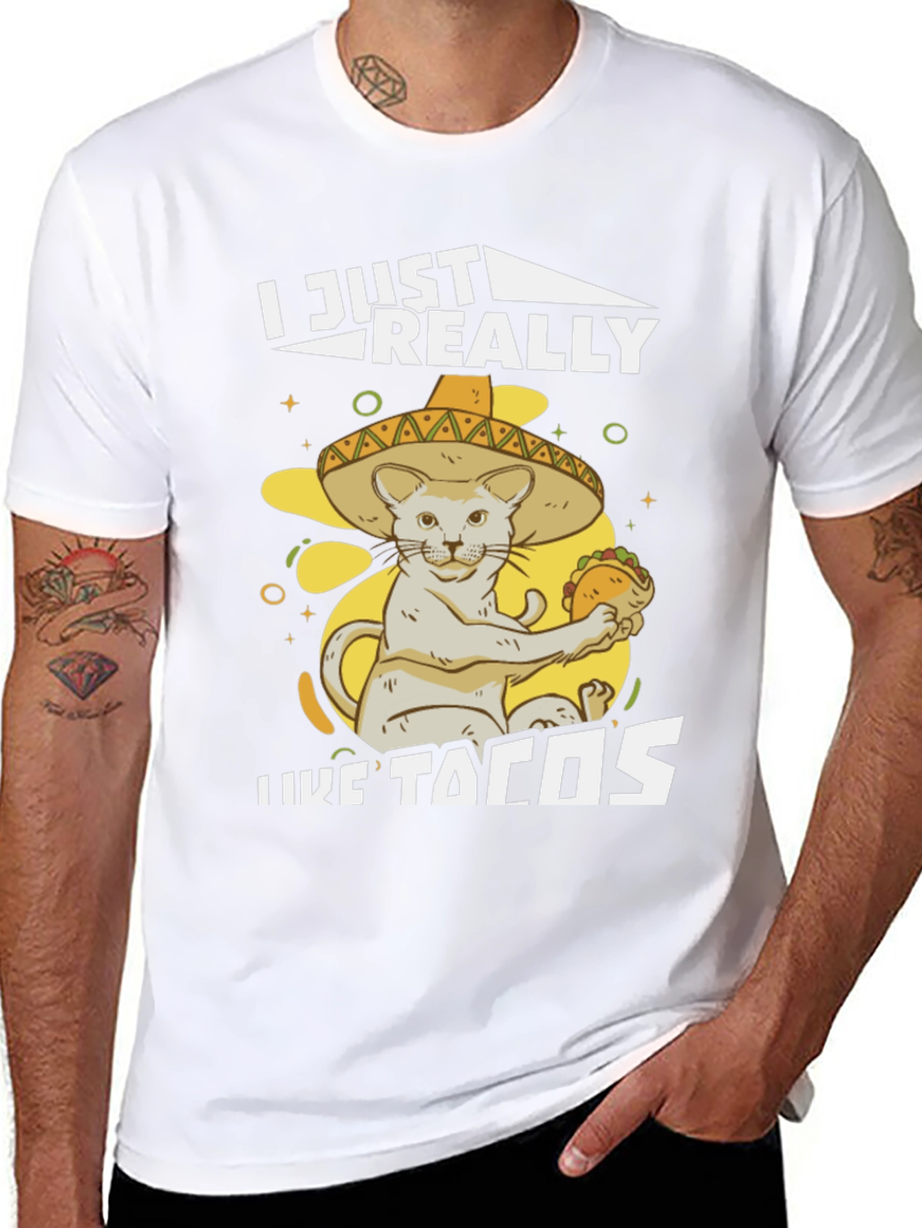 I Just Really Like Tacos Cat T-Shirt