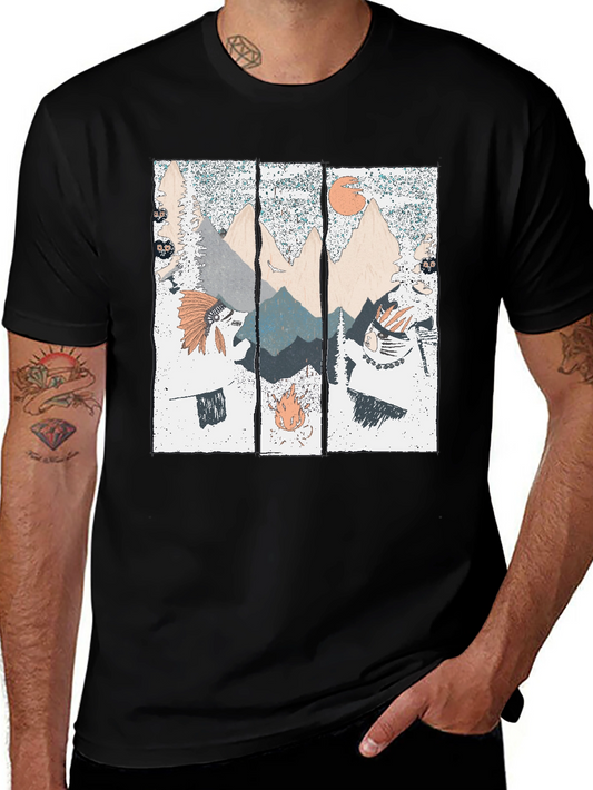 Mountain Landscape Graphic Print T-Shirt