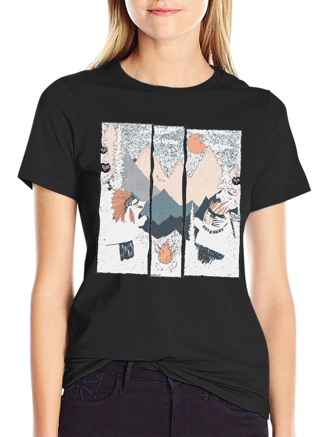 Mountain Landscape Graphic Print T-Shirt