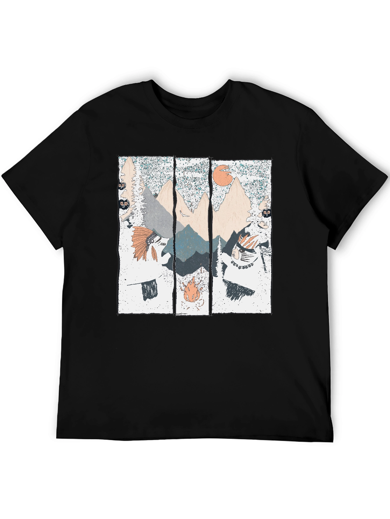 Mountain Landscape Graphic Print T-Shirt