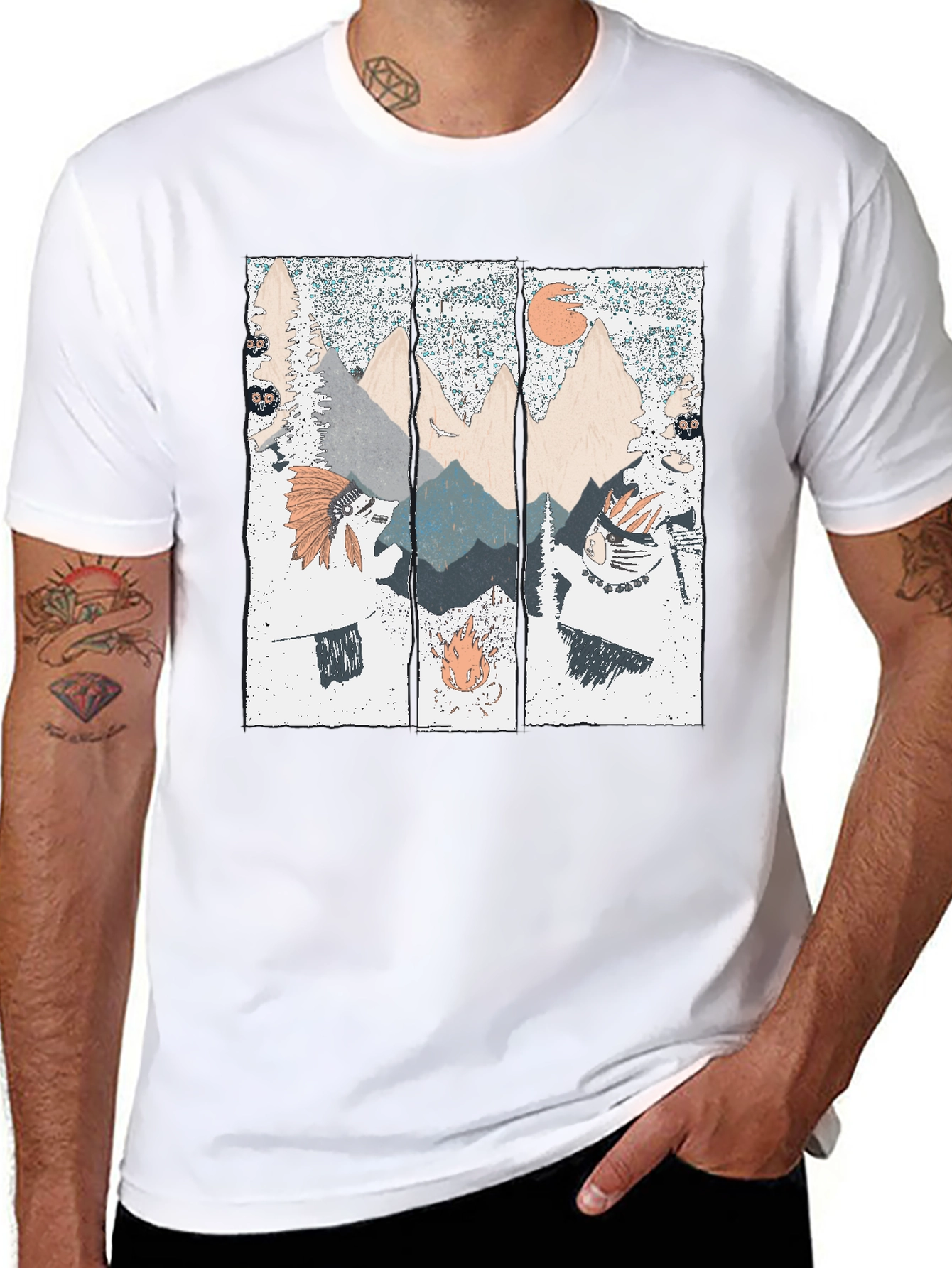 Mountain Landscape Graphic Print T-Shirt