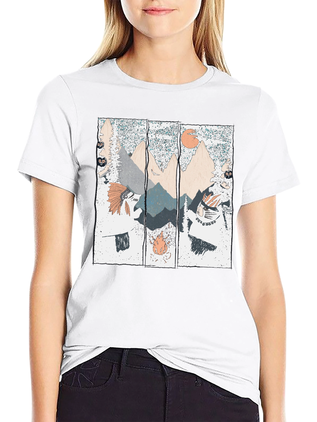 Mountain Landscape Graphic Print T-Shirt