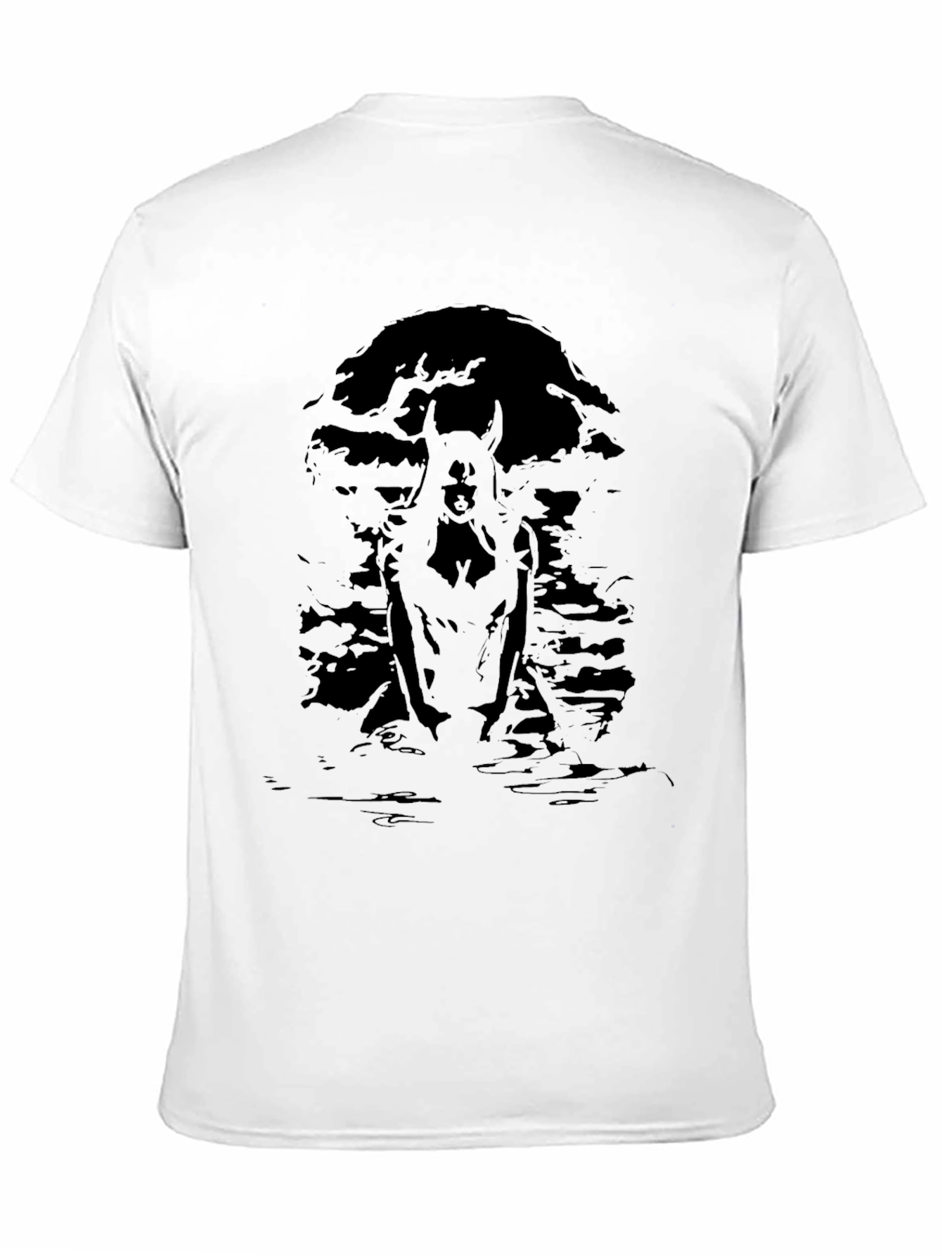 Black Graphic Tee - Mysterious Creature