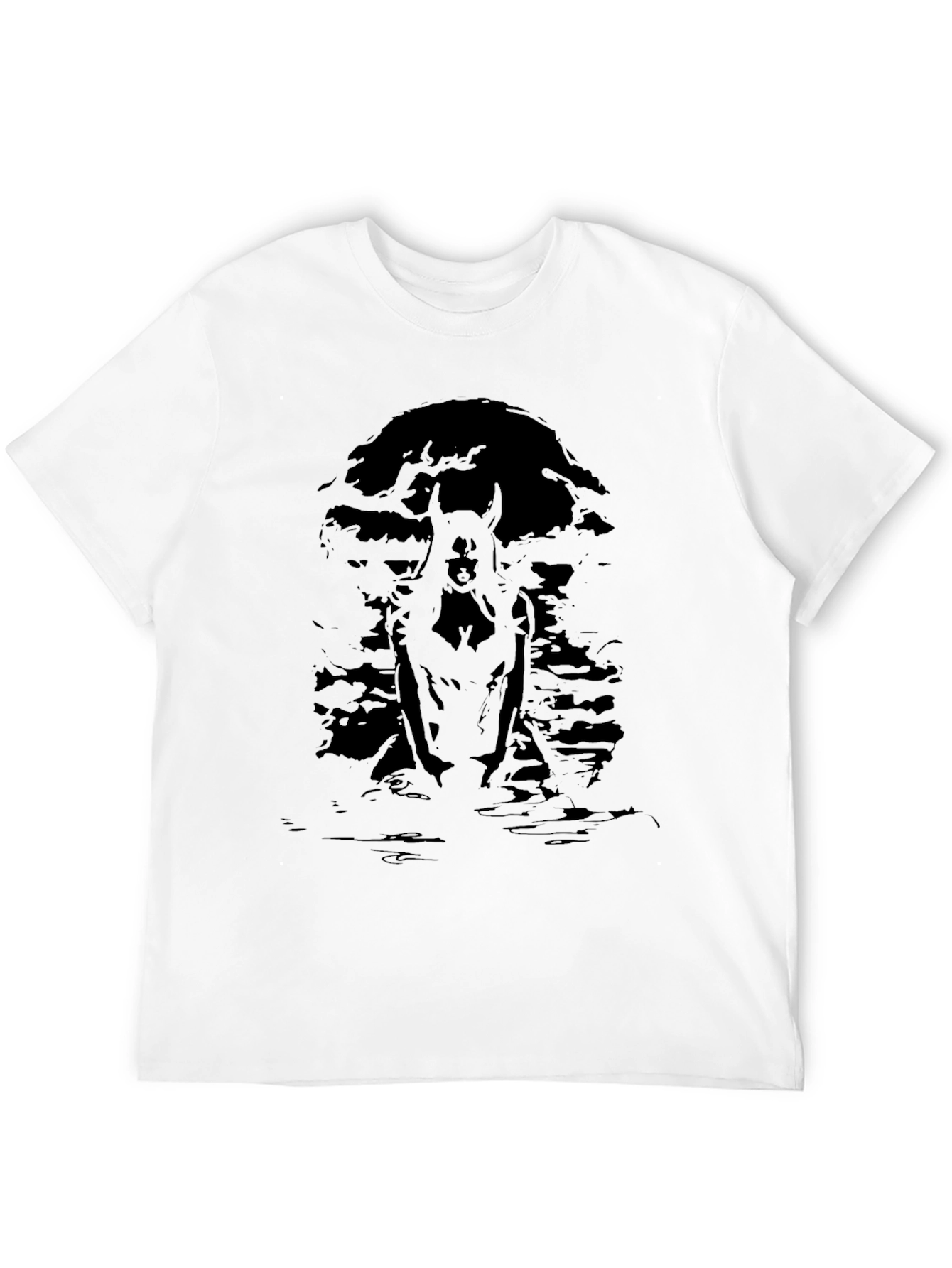 Black Graphic Tee - Mysterious Creature