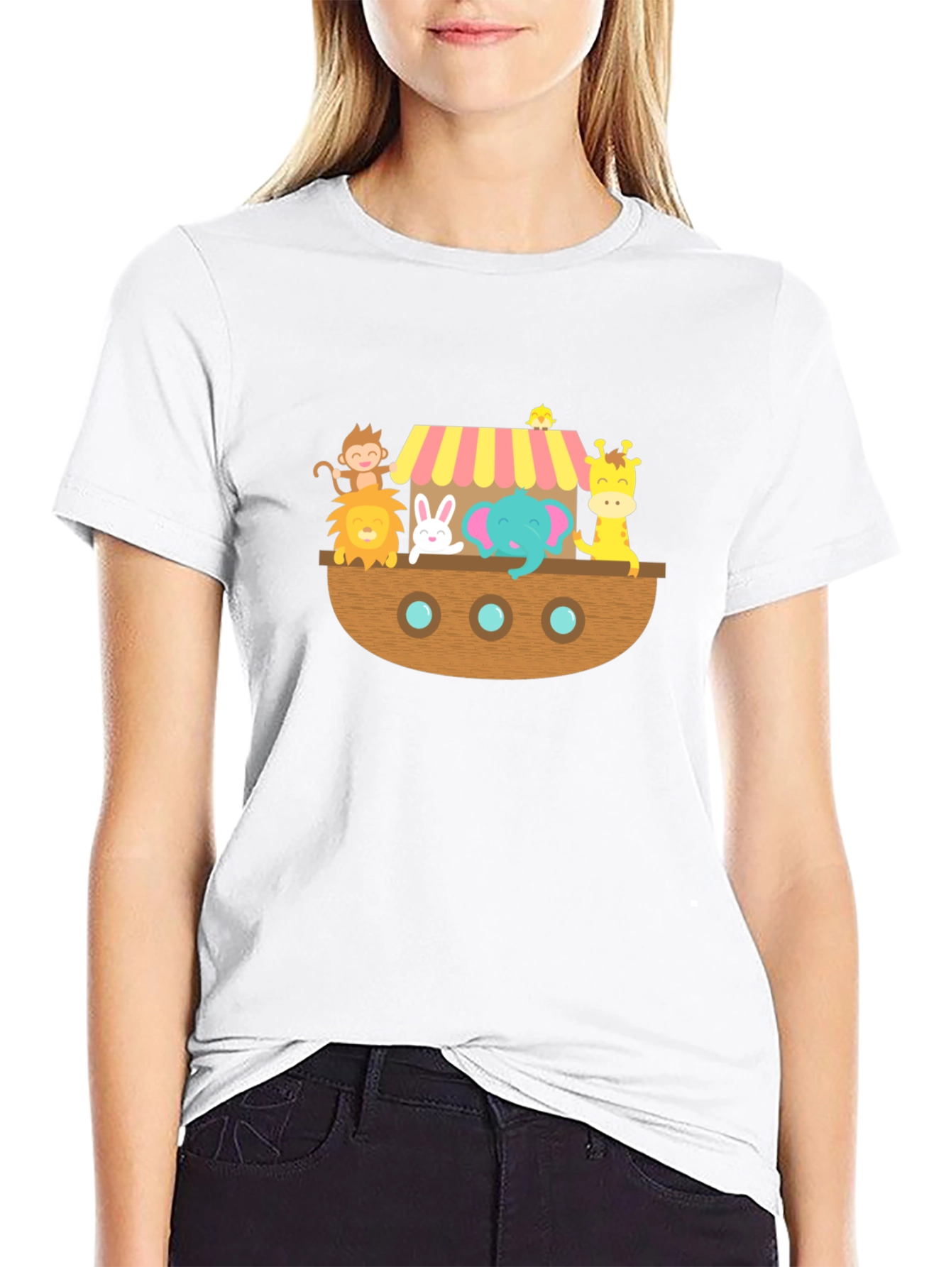 Noahs Ark Animal Cartoon T-Shirt