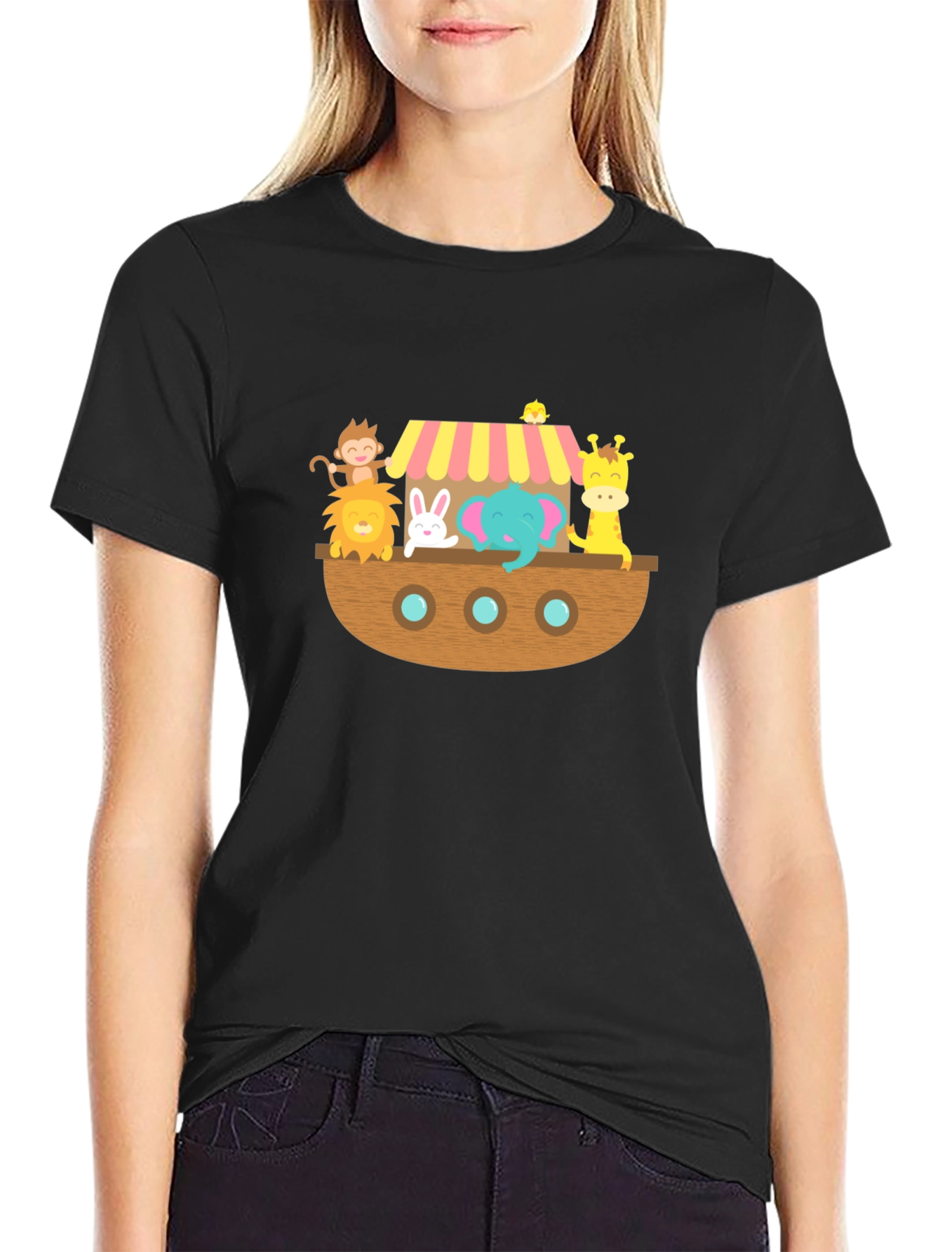 Noahs Ark Animal Cartoon T-Shirt