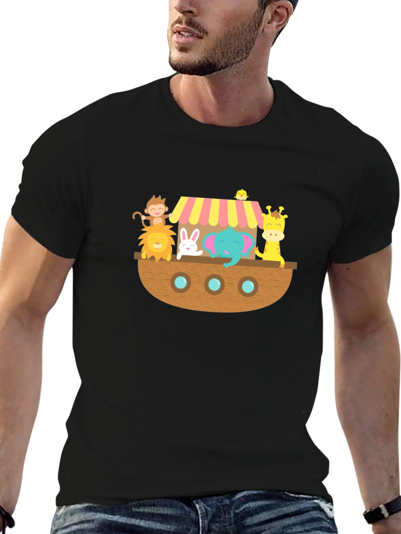 Noahs Ark Animal Cartoon T-Shirt