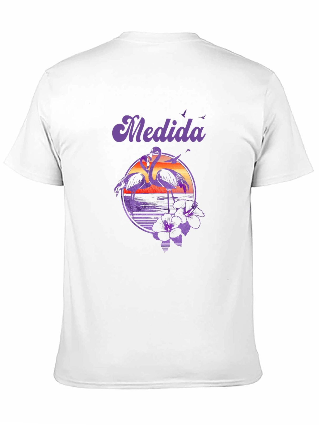Retro Flamingo Sunset T-Shirt - Tropical Vibes