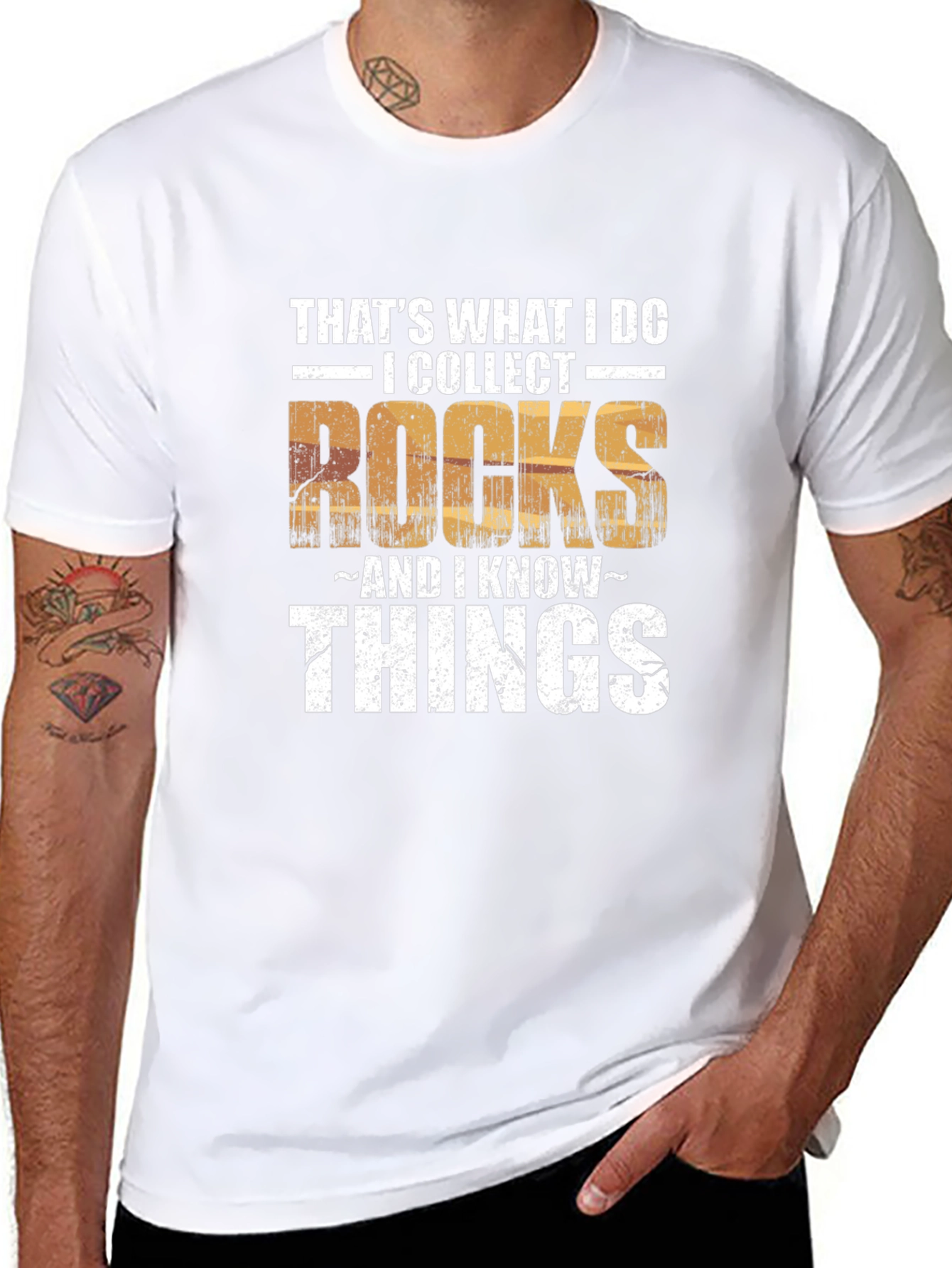 I Collect Rocks & I Know Things Mens T-Shirt