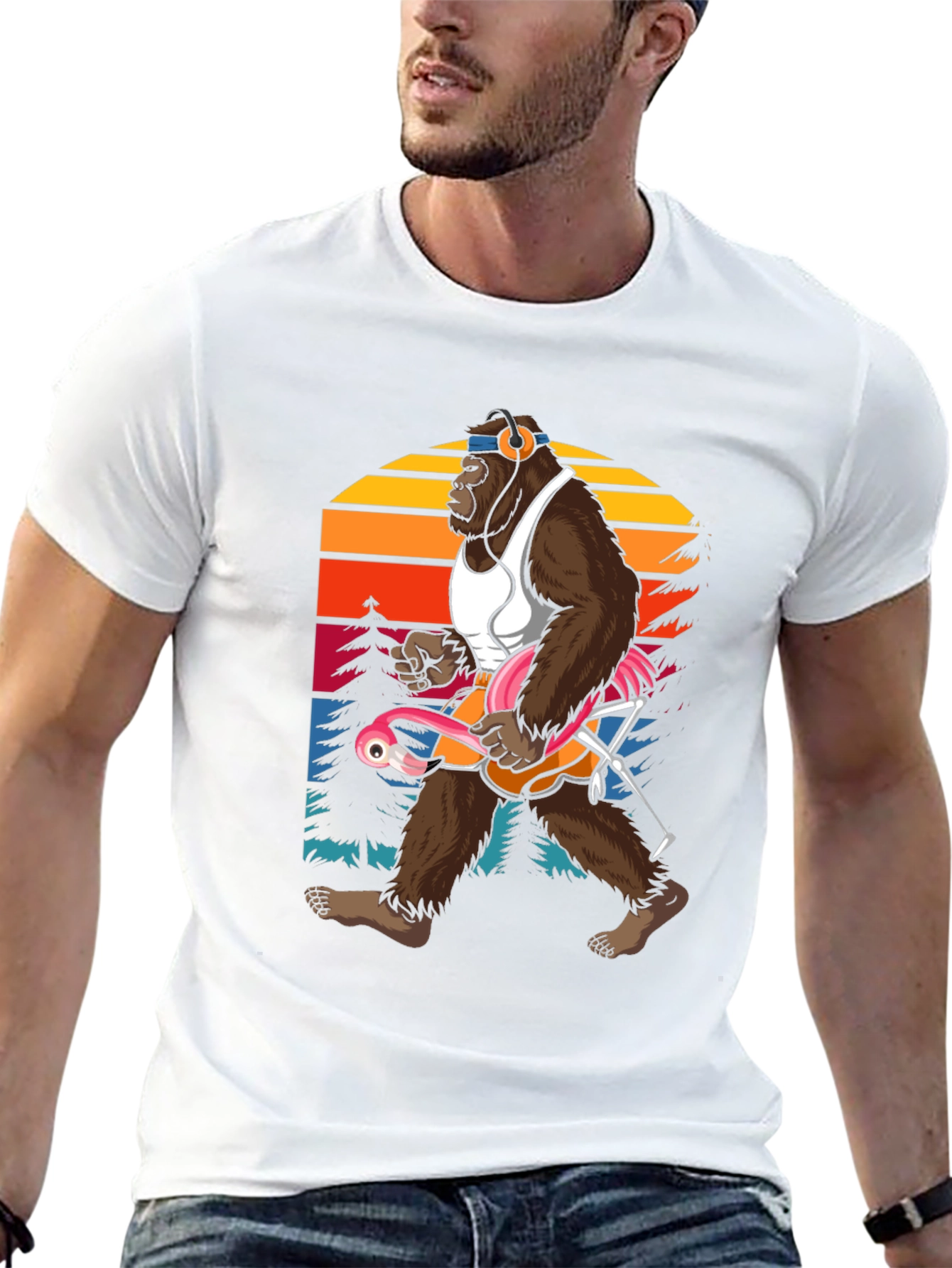 Sasquatch Flamingo T-Shirt