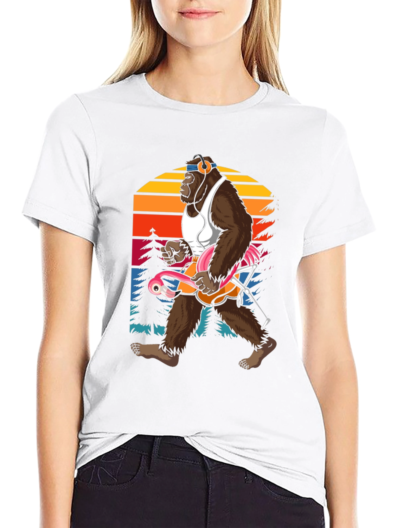 Sasquatch Flamingo T-Shirt