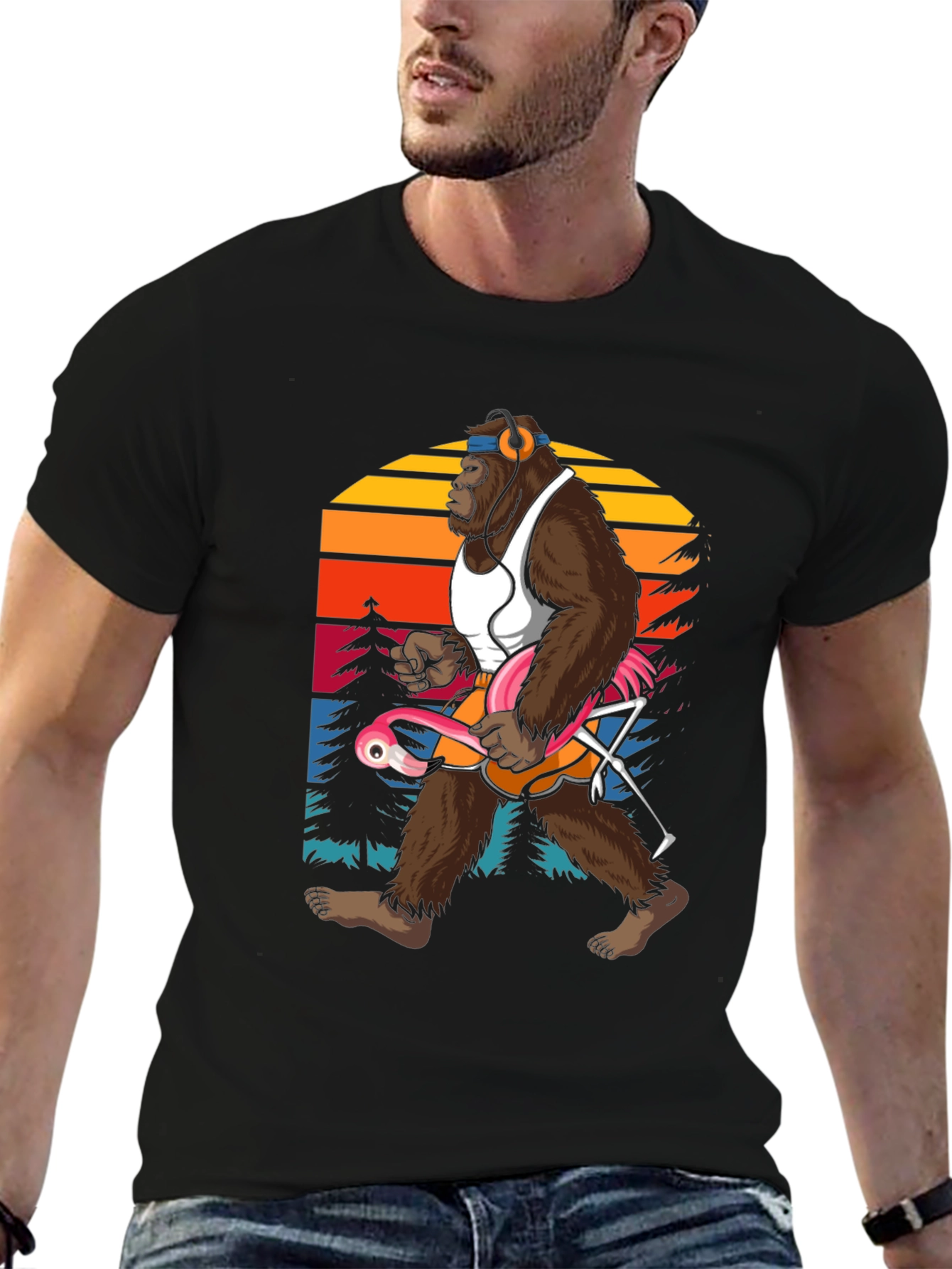 Sasquatch Flamingo T-Shirt