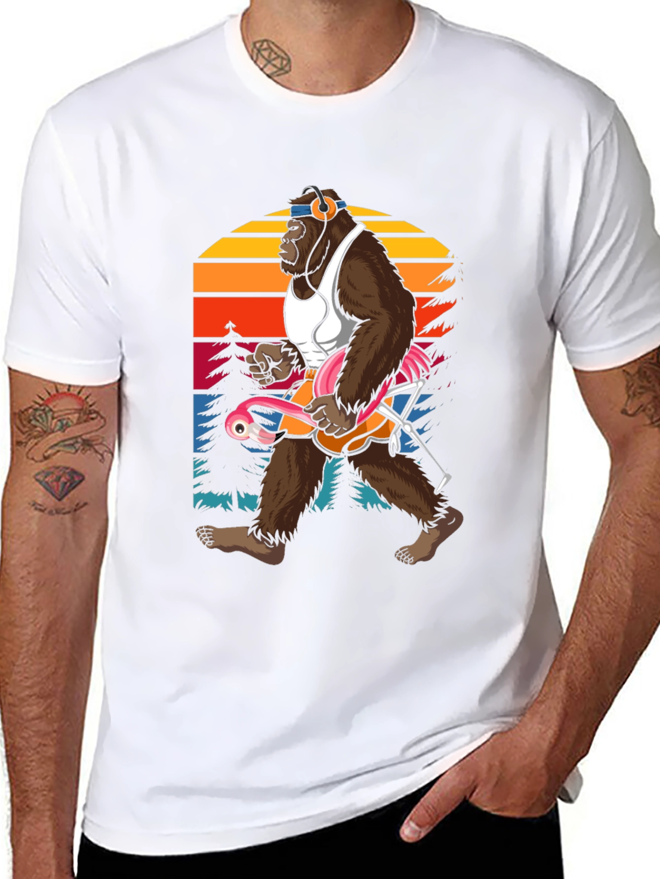 Sasquatch Flamingo T-Shirt