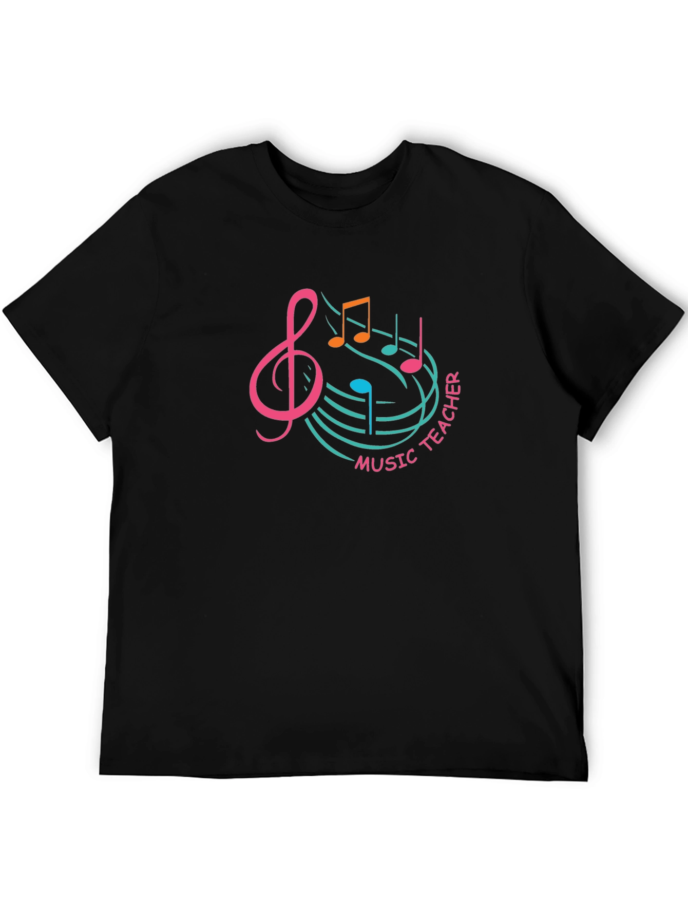 Music Teacher Tee - Treble Clef & Notes Design