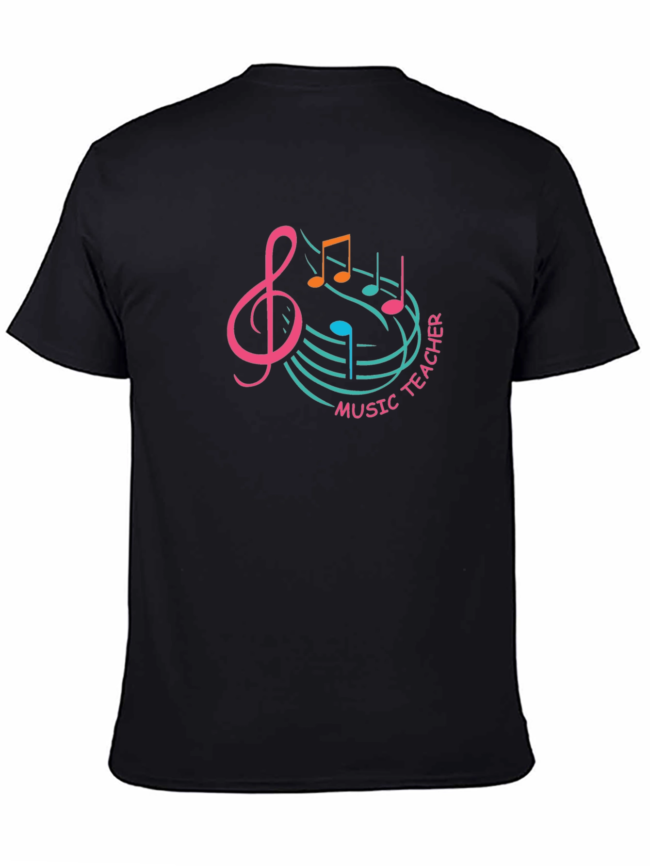 Music Teacher Tee - Treble Clef & Notes Design
