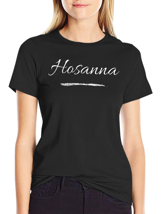 Hosanna Graphic Print Black Crew Neck T-Shirt