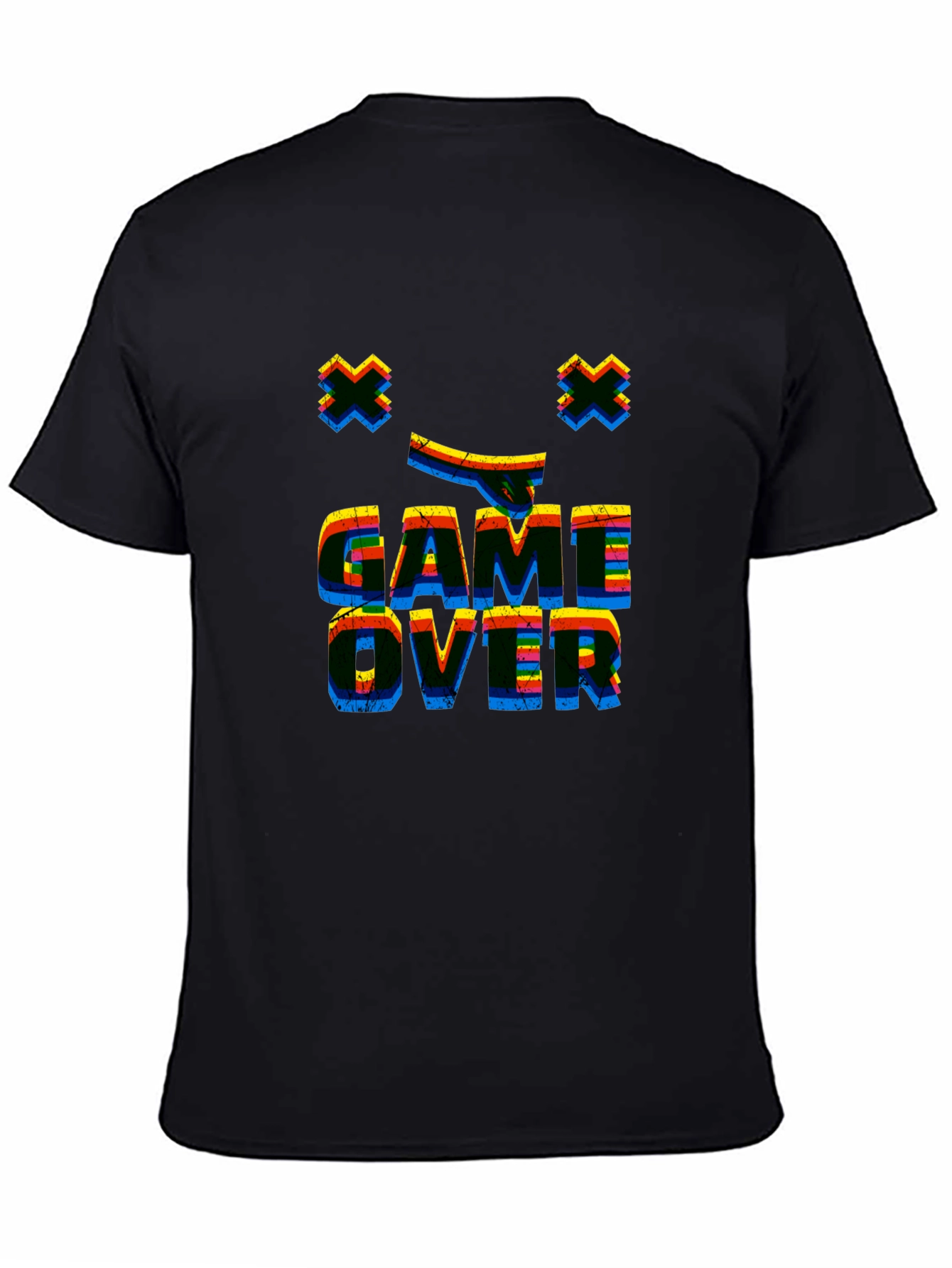 Game Over Retro Graphic Black T-Shirt