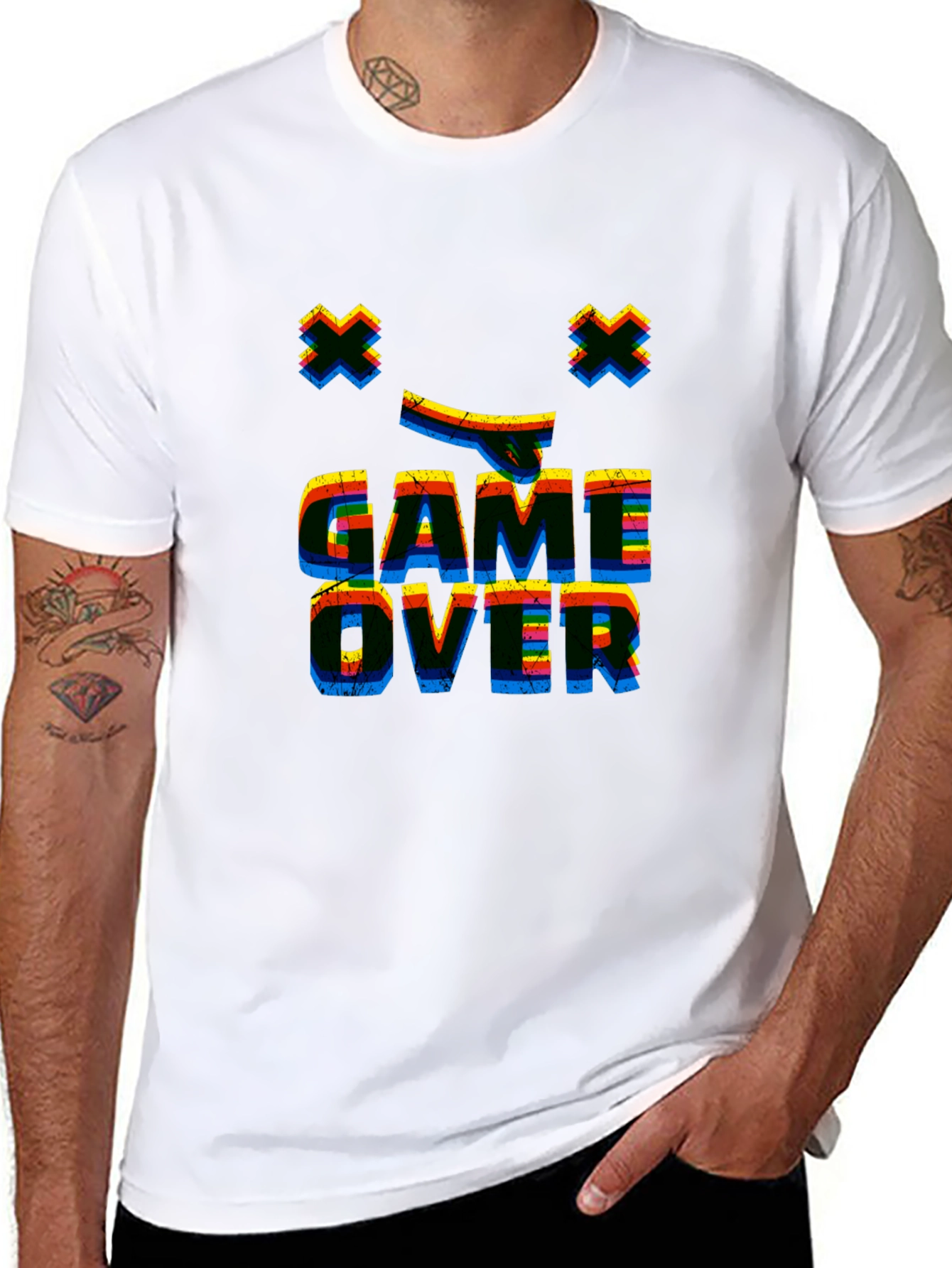 Game Over Retro Graphic Black T-Shirt